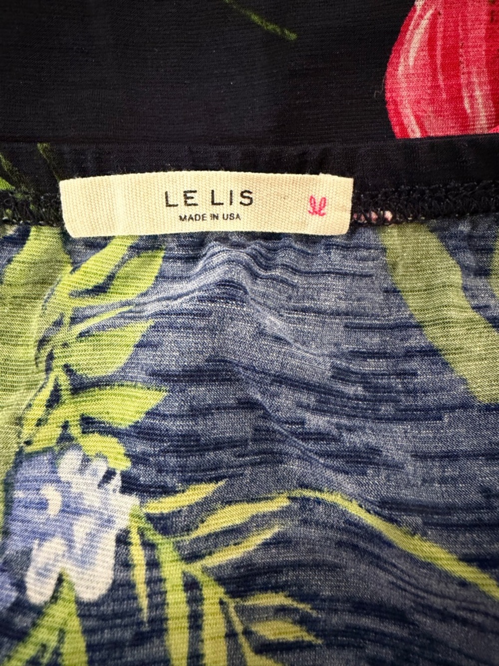LeLis Renada Navy Multi Floral Sleeveless Faux Wrap Maxi Dress - Picture 7 of 8